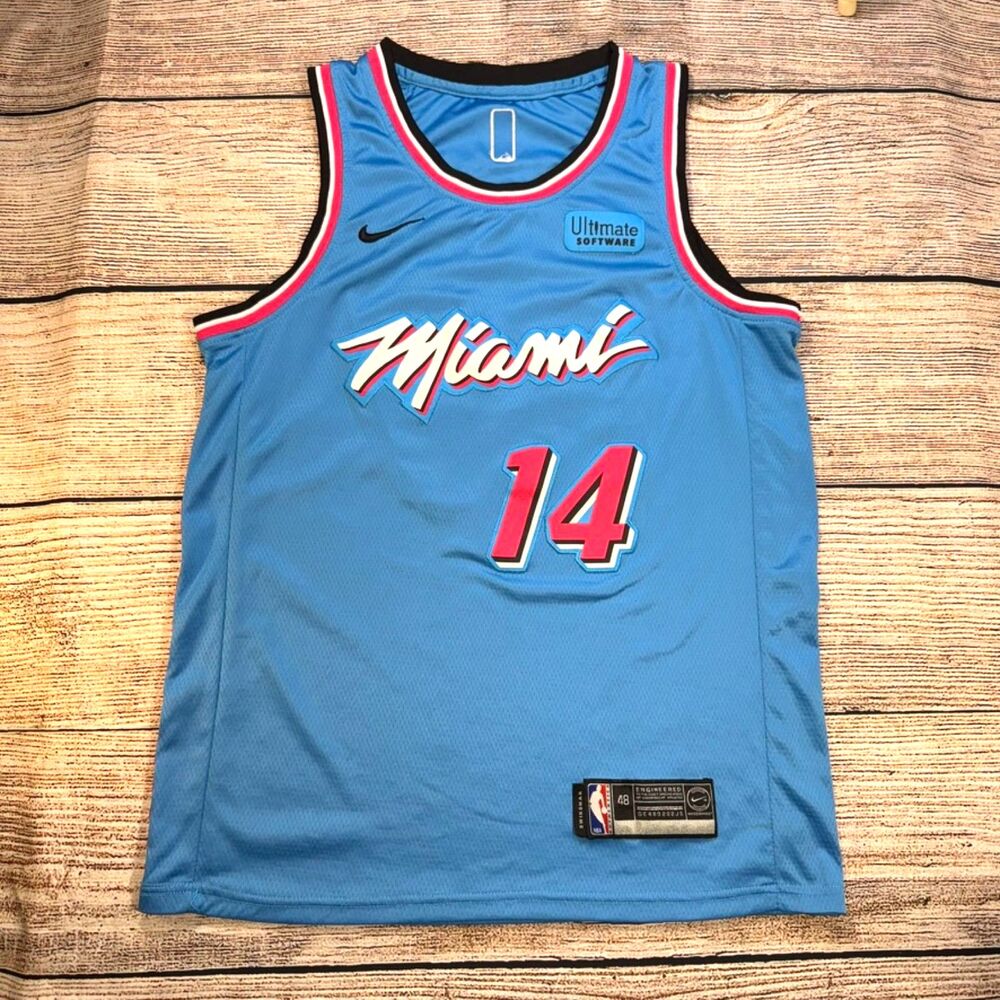 Authentic Miami Heat Tyler Herro #14 Vice City Edition Nike NBA Jersey Size 48